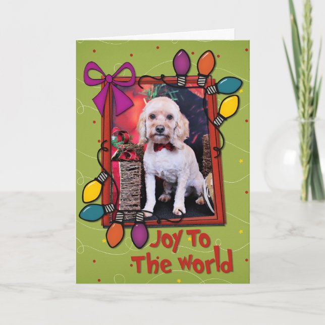 Tarjeta Festiva Navidades - Cockapoo - Schmidt (Anverso)