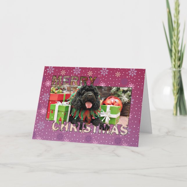 Tarjeta Festiva Navidades - Cockapoo - Sophie (Anverso)