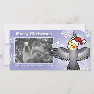 Tarjeta Festiva Navidades Cockatiel