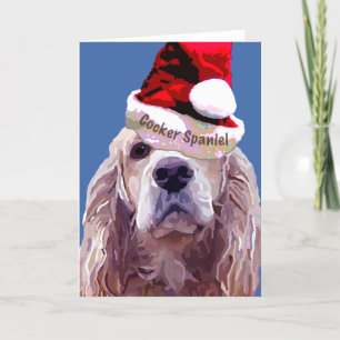 Tarjeta Festiva Navidades Cocker Spaniel