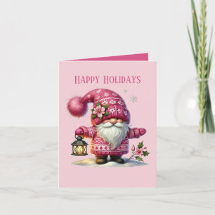 Tarjeta Festiva Navidades cocoa gnome agregar mensaje Feliz