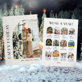 Tarjeta Festiva Navidades Collage de fotos mínimo qué año