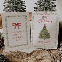 Navidades color agua rojo verde inmaculan árbol si