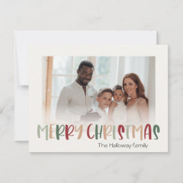 Tarjeta Festiva Navidades coloridos y ecológicos desvanecidos