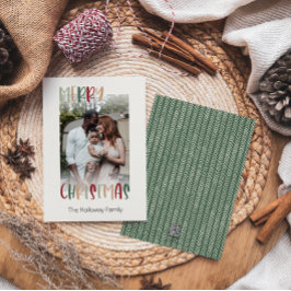 Tarjeta Festiva Navidades coloridos y ecológicos desvanecidos