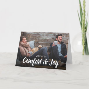 Tarjeta Festiva Navidades Comfort Joy Photo