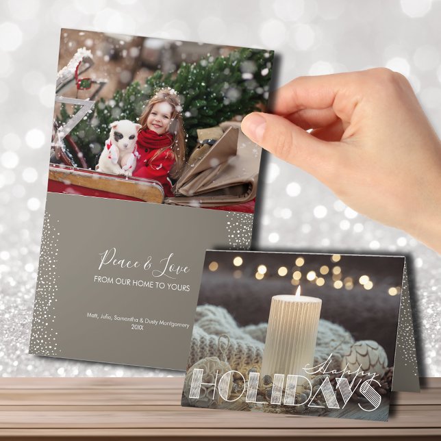 Tarjeta Festiva Navidades cómodos escena foto doblada feliz (Subido por el creador)