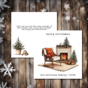 Tarjeta Festiva Navidades cómodos Hygge Square