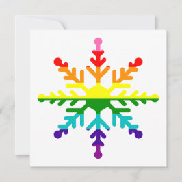 Tarjeta Festiva NAVIDADES con bandera arcoiris del Orgullo LGBTQ