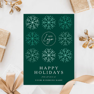 Tarjeta Festiva Navidades con logotipo de la empresa Snowflakes Gr
