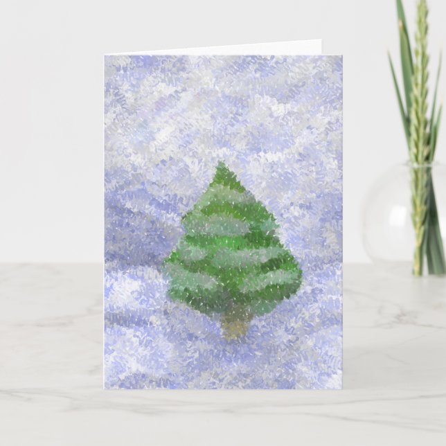 Tarjeta Festiva navidades con ráfaga (Anverso)
