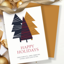 Tarjeta Festiva Navidades con temas de madera moderna personalizad
