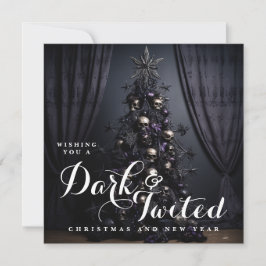 Tarjeta Festiva Navidades con un sesgo oscuro Gótico de vacaciones
