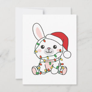 Tarjeta Festiva Navidades conejitas Animales de invierno conejos d
