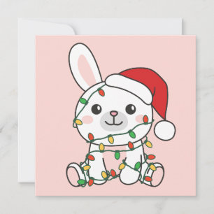 Tarjeta Festiva Navidades conejitas Animales de invierno conejos d