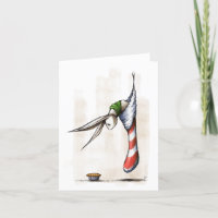 Navidades conejitos en un baile con un mástil