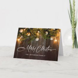 Tarjeta Festiva Navidades Cones Rústicos Saludos A Boho