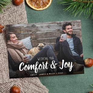 Tarjeta Festiva Navidades Confort Y Joy Photo