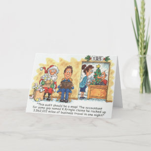 Tarjeta Festiva Navidades contables Card Santa Audit