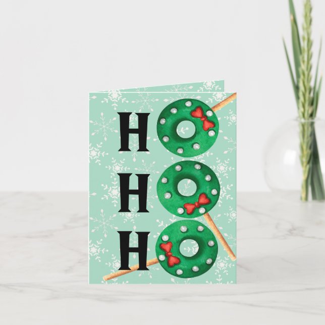 Tarjeta Festiva Navidades Cookies Funny Ho Ho (Anverso)
