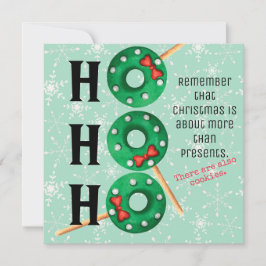 Tarjeta Festiva Navidades Cookies Funny Ho Ho Ho Holiday Card