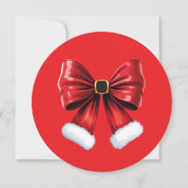 Tarjeta Festiva Navidades Coquette Bow