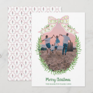 Tarjeta Festiva Navidades Coquette Nutcracke Photo Grandmillennial