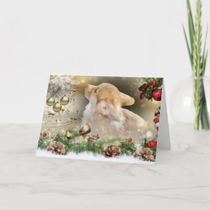 Tarjeta Festiva Navidades Corgi Puppy