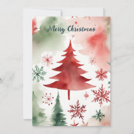 Tarjeta Festiva Navidades corporativos de color Minimalista acuare