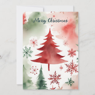 Tarjeta Festiva Navidades corporativos de color Minimalista acuare