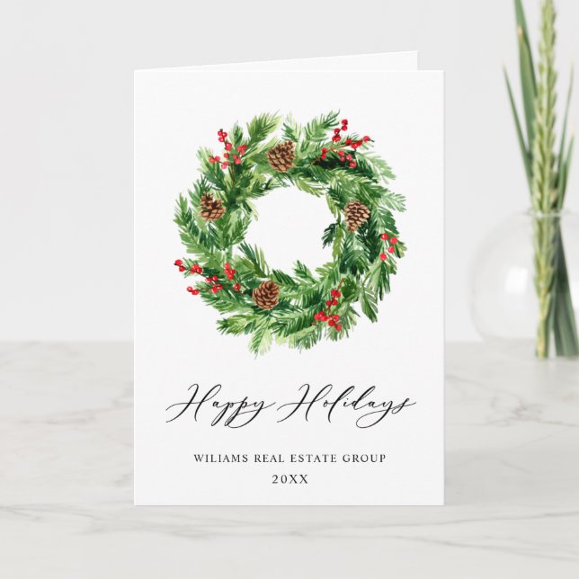 Tarjeta Festiva Navidades corporativos de pieles festivos (Anverso)
