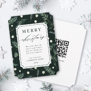 Tarjeta Festiva Navidades corporativos del código QR de la vegetac