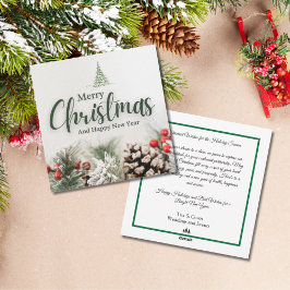 Tarjeta Festiva Navidades corporativos navideños minimalistas