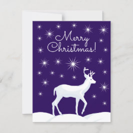 Tarjeta Festiva Navidades cortan reno estrella de la noche de la n