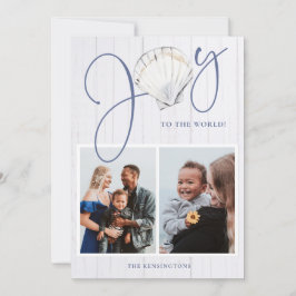 Tarjeta Festiva Navidades costeros celebran festividad de la conch