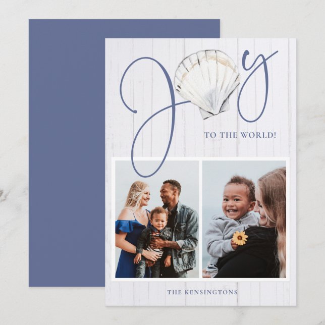 Tarjeta Festiva Navidades costeros celebran festividad de la conch (Anverso / Reverso)