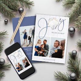 Tarjeta Festiva Navidades costeros disfrutan de vacaciones en la c