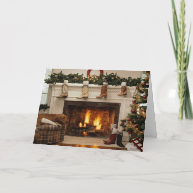 Tarjeta Festiva Navidades Cowboy (Anverso)