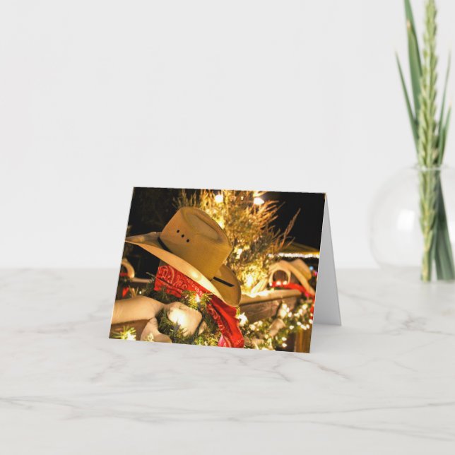 Tarjeta Festiva Navidades Cowboy (Anverso)