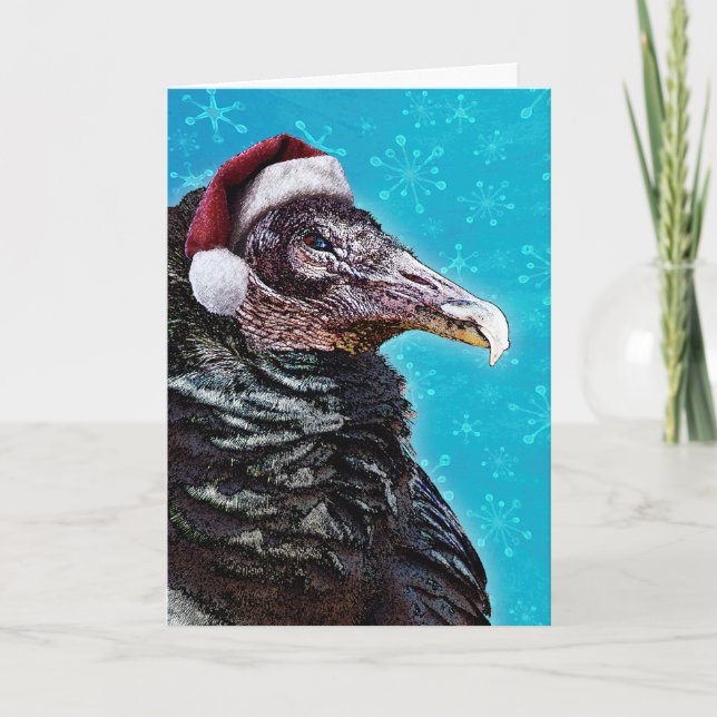 Tarjeta Festiva Navidades Cranky Old Buzzard (Anverso)