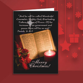 Tarjeta Festiva Navidades cristianos a la luz de las velas