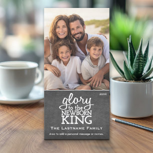 Tarjeta Festiva Navidades cristianos de fotografía - Gloria al rec
