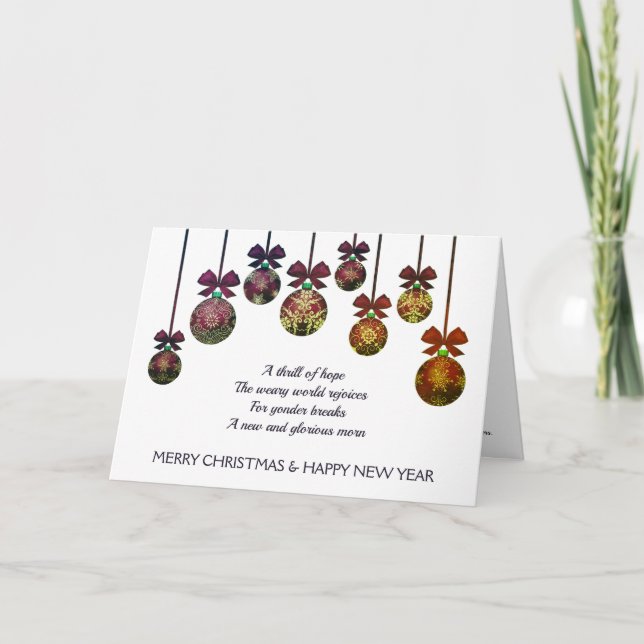 Tarjeta Festiva Navidades cristianos de NOCHE SANTA (Anverso)