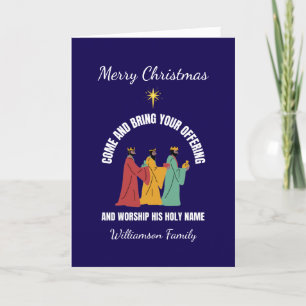 Tarjeta Festiva Navidades cristianos de tres sabios