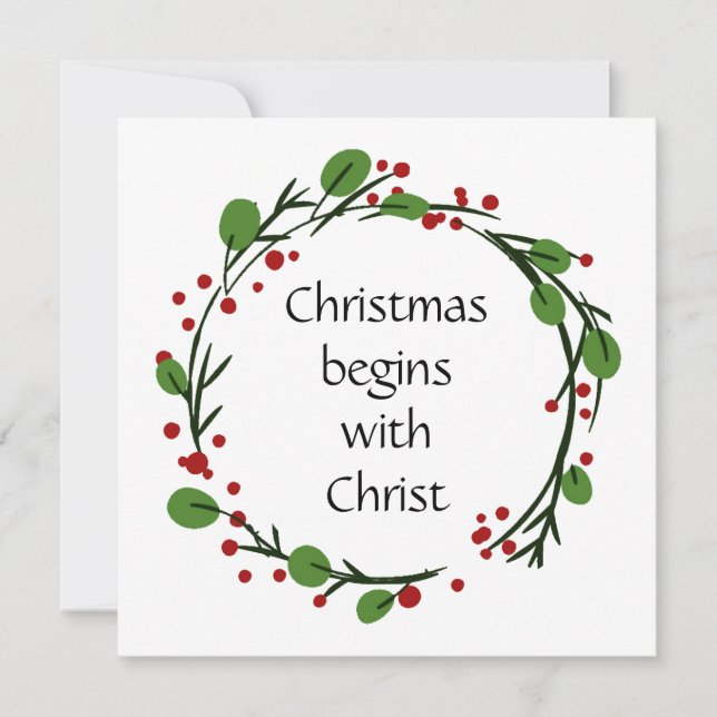 Tarjeta Festiva Navidades cristianos Escritura Pegatina de guiones (Anverso)
