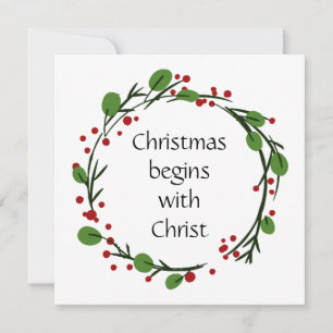 Tarjeta Festiva Navidades cristianos Escritura Pegatina de guiones