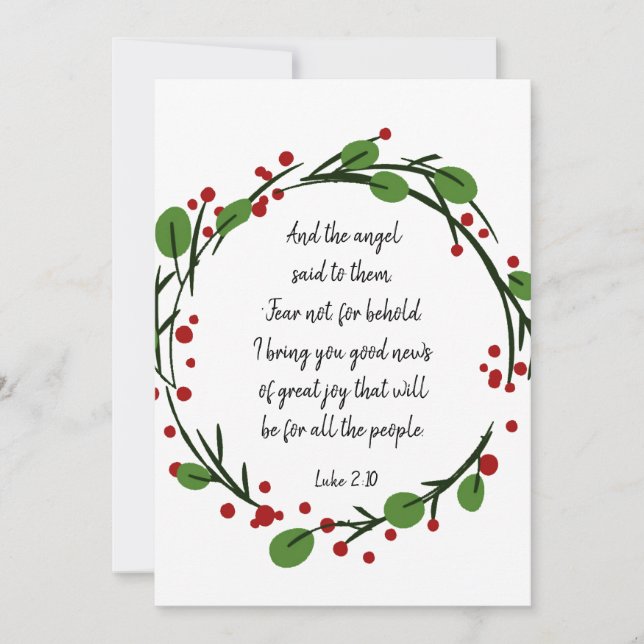 Tarjeta Festiva Navidades cristianos Escritura Pegatina de guiones (Anverso)