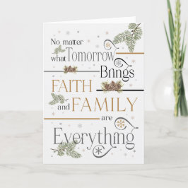 Tarjeta Festiva Navidades cristianos Fianza y familia Todo