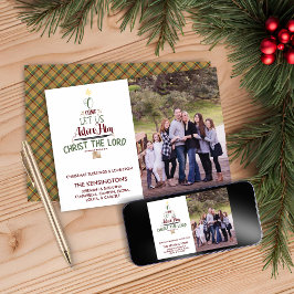 Tarjeta Festiva Navidades cristianos fotografía fotografía tipogra