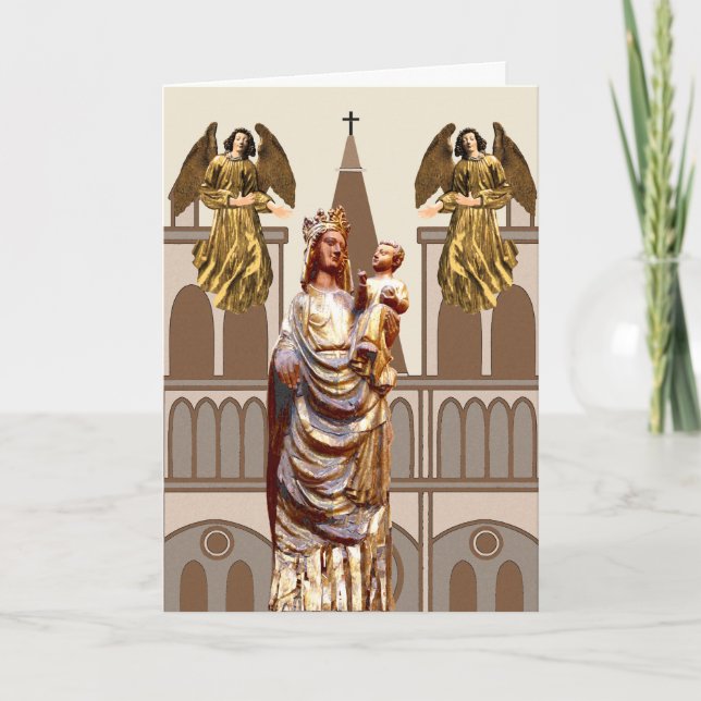 Tarjeta Festiva Navidades cristianos medievales (Anverso)